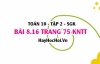 Bài 8.16 trang 75 Toán 10 tập 2 Kết nối tri thức: Bài toán tăng trưởng dân số